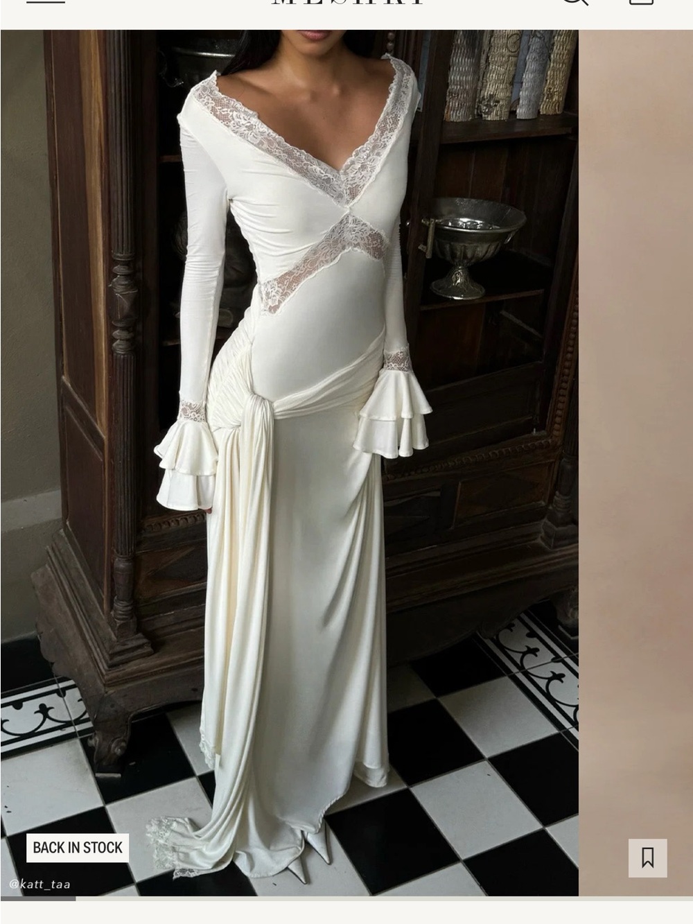 Meshki Electra Slinky Lace Maxi Dress